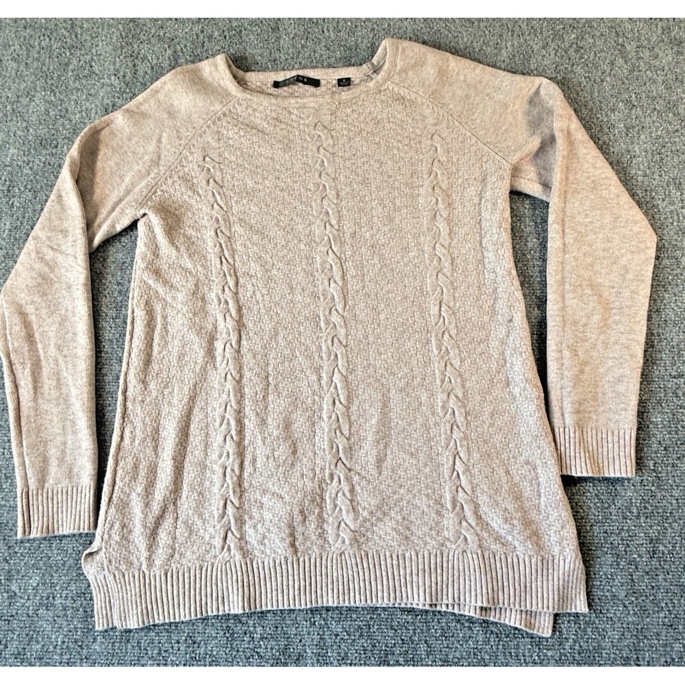 Cyrus, Women's Sweater ,Rosewood. Size M , Cable Knit, Pullover ,Split Hem - Picture 1 of 10